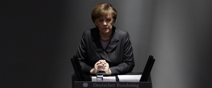 German Chancellor Angela Merkel addresses the Bundesta
