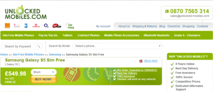 Galaxy S5 UK Pre-Orders Start 28 March