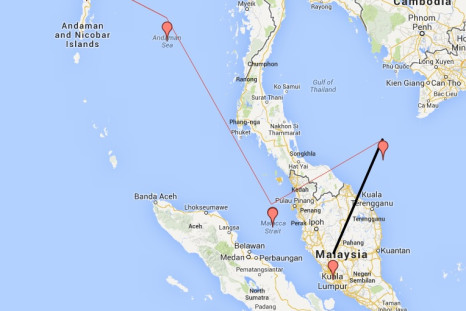 Malaysia Airlines Flight Missing Thailand Asia Peninsula Flight Path