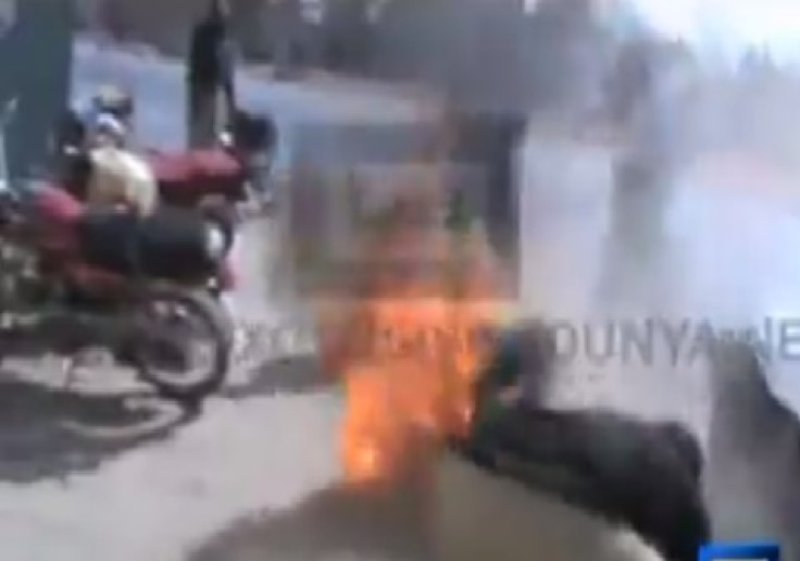Pakistani Woman sets herself on fire