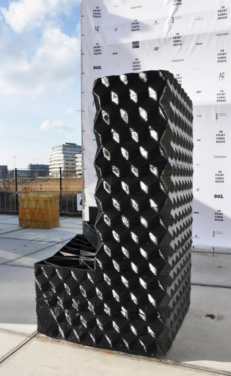 A 3 metre-high block printed from bioplastic Macromelt