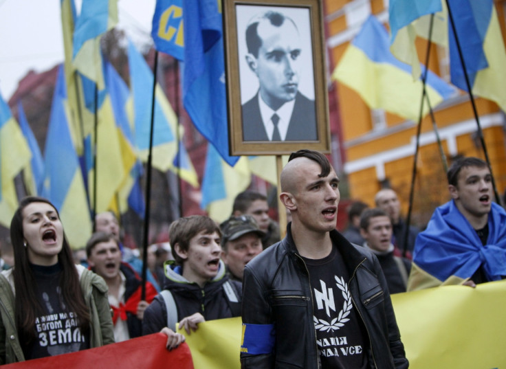 Activists of the Svoboda (Freedom) Ukrainian nationalist party