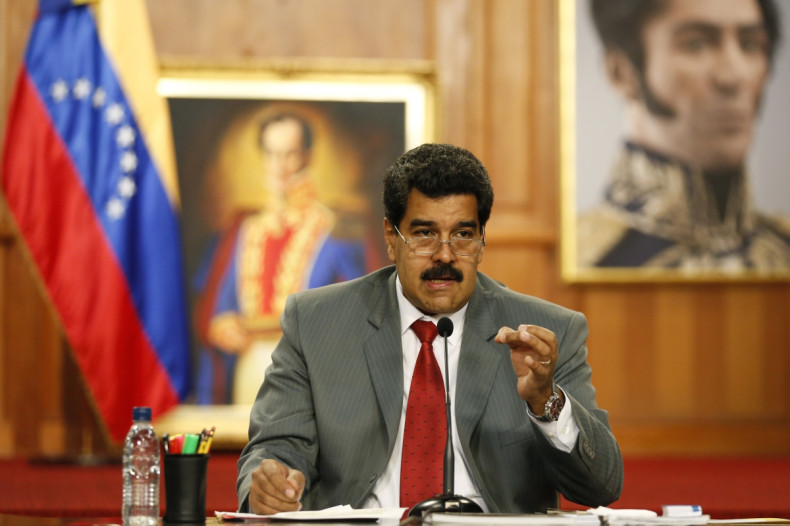 Venezualan president Nicolas Maduro at a press conference in Caracas on Thursday.