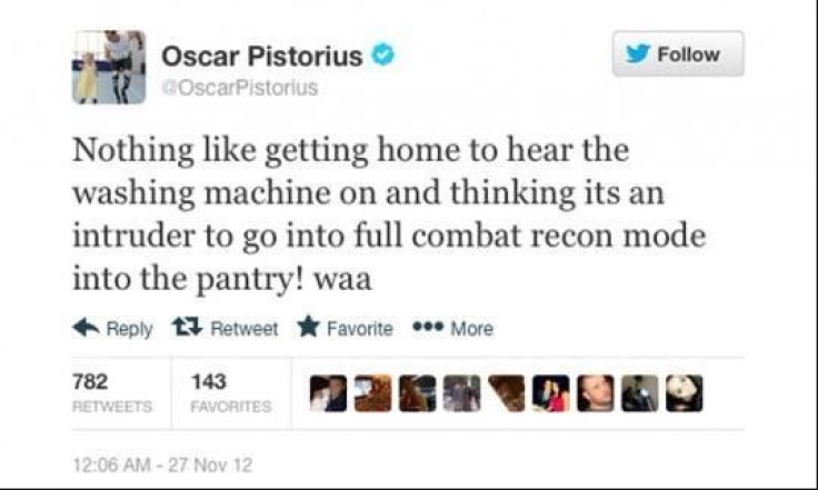 Oscar Pistorious deleted tweet