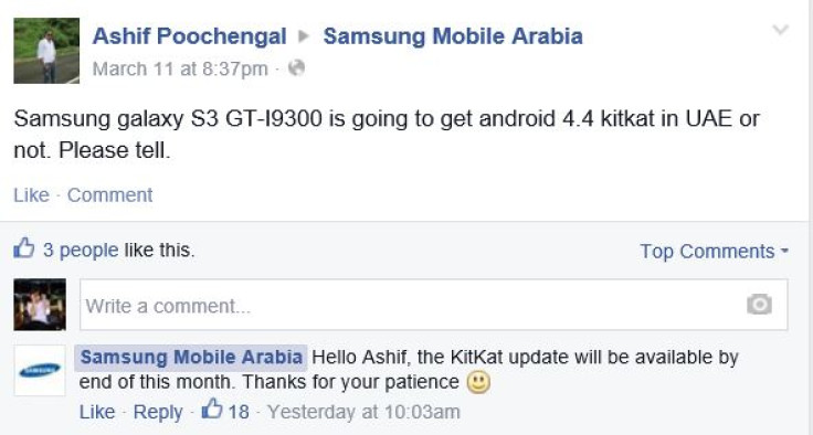 Will Galaxy S3 Get KitKat Update by End of March?