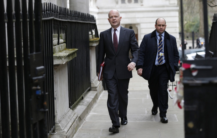 Britain's Foreign Secretary William Hague arrives for a cabinet meeting at 10 Downing Street in London
