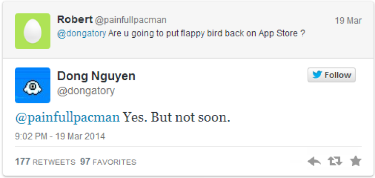 Flappy Bird: Developer Confirms Improved Version Will Return to App Store