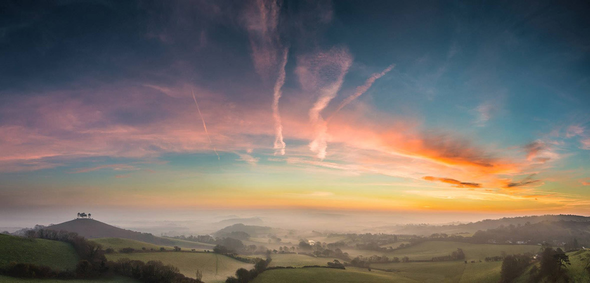Stephen Banks, Winter sunrise over West Dorset, Bridport, West Dorset, UK