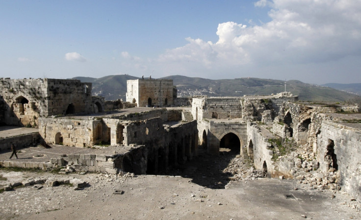 Krak des Chevaliers: overview of internal damage.