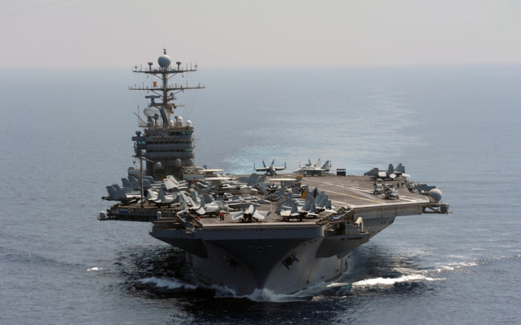 The USS Abraham Lincoln on maneuvers in the Persian Gulf in 2012.