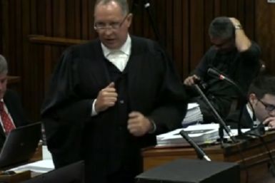 Precious: Kenny Oldwage appeared distressed at being "interrupted" by witness Anette Stipp on the first day of week four of the Oscar Pistorius murder trial