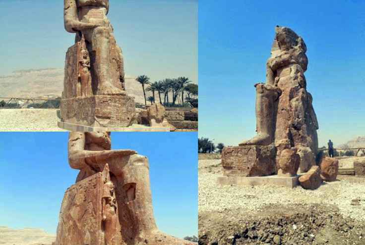Two additional colossal statues of Pharaoh Amenhotep III have been restored and raised in Luxor