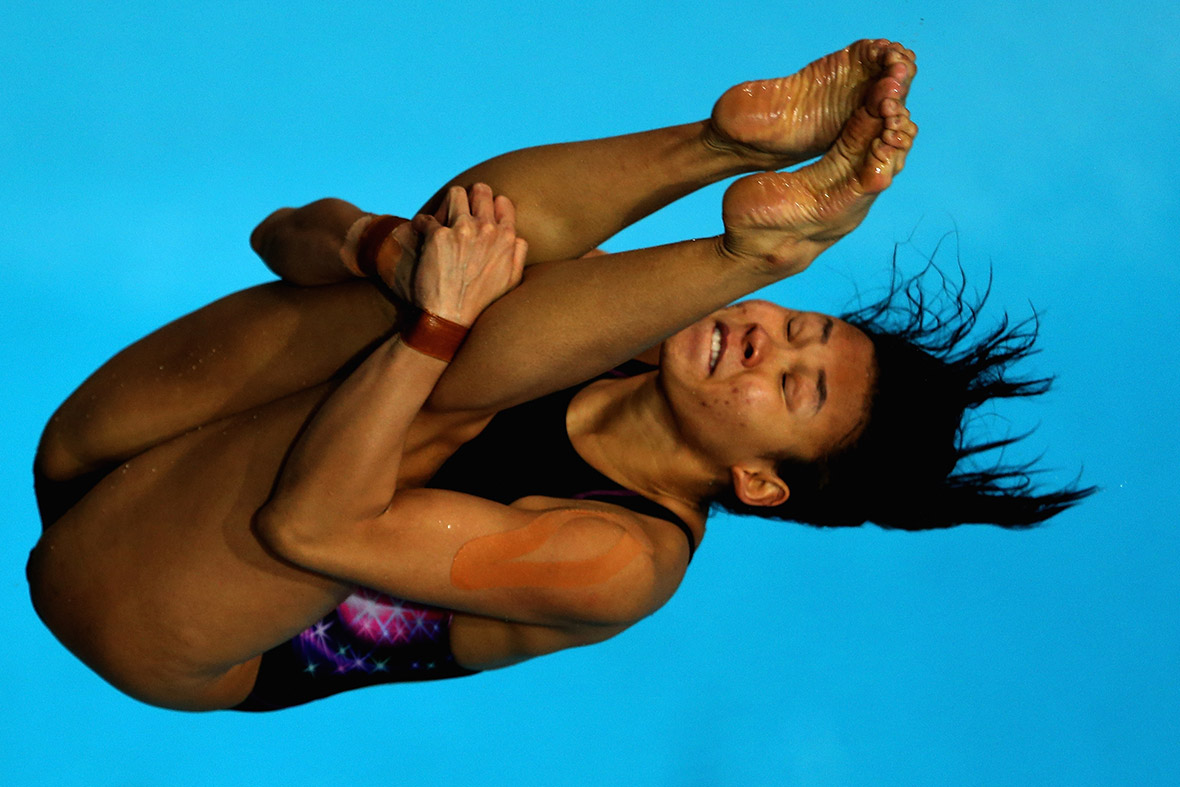 Pandelela Rinong Pamg of Malaysia dives in the Womens 10m Platform final