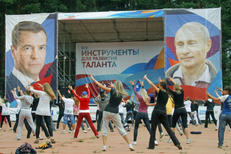 Russia Exercise Nashi Putin Medvedev Stalin