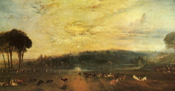 The Lake, Petworth: Sunset, Fighting Bucks, by J. M. W. Turner