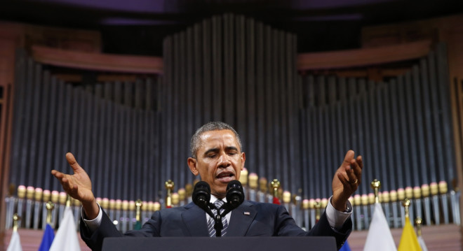 U.S. President Barack Obama delivers a speech Palais des Beaux-Arts (BOZAR) in Brussels, U.S. President Barack Obama delivers a speech Palais des Beaux-Arts (BOZAR) in Brussels,