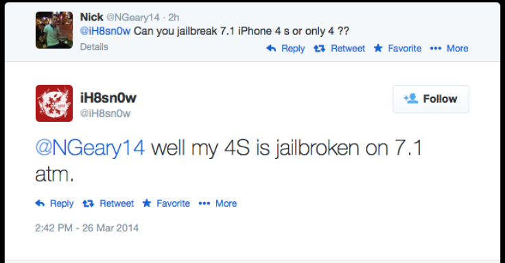 Evasi0n7 Untethered Jailbreak: iH8sn0w Confirms Jailbreaking iPhone 4s on iOS 7.1