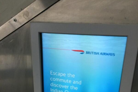 The BA advert at Euston station