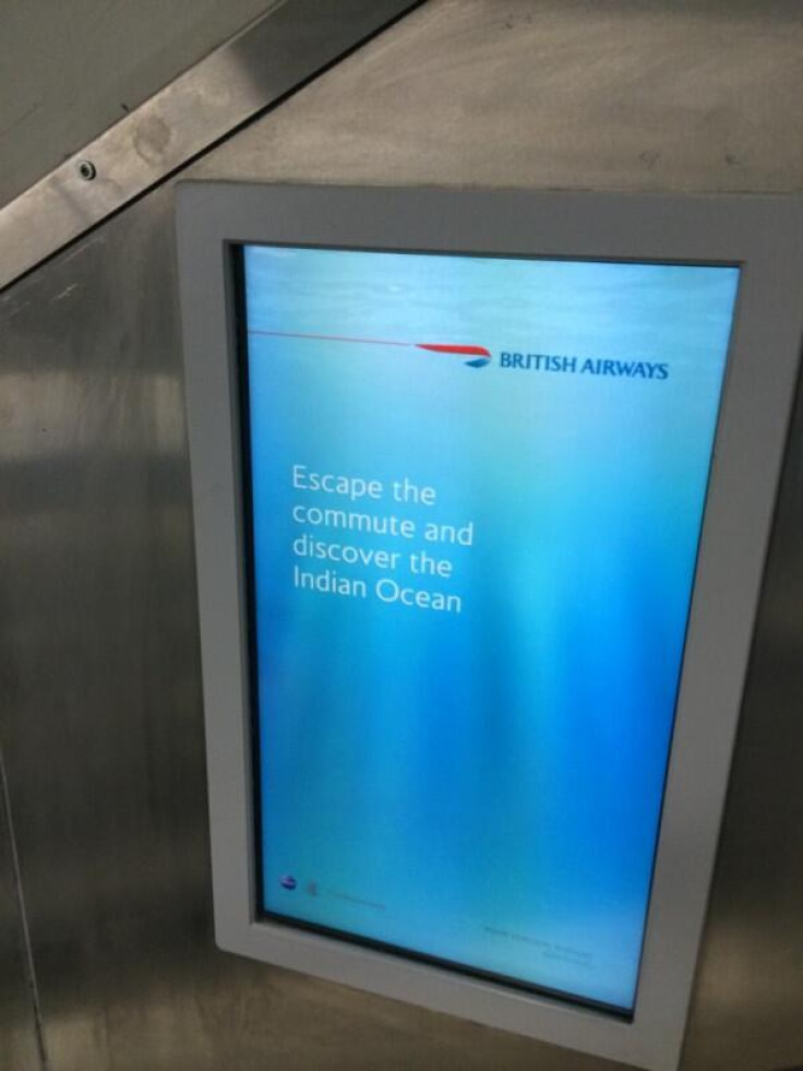The BA advert at Euston station