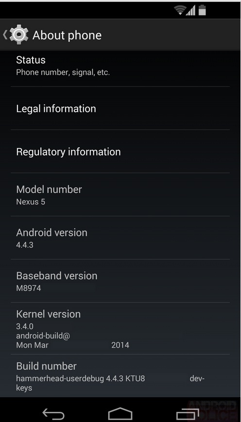 Android 4.4.3 Android 4.4.3