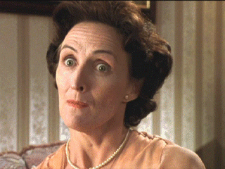 Fiona Shaw as Aunt Petunia in the Harry Potter films