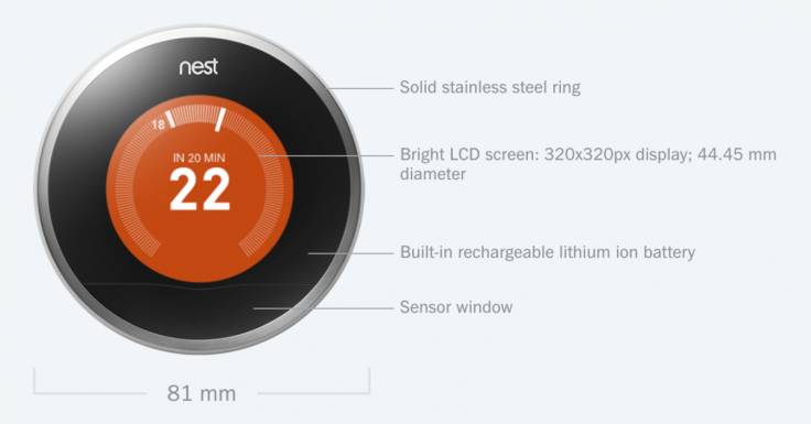 Nest Learning thermostat Specs