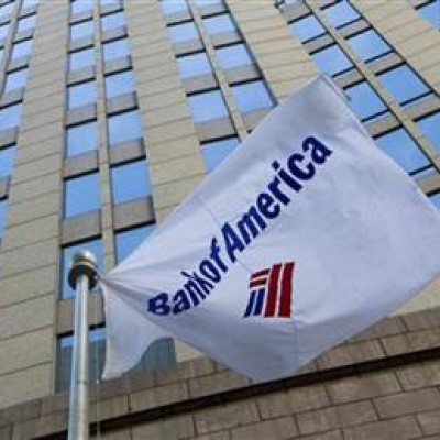 A Bank of America flag is pictured outside the corporate center in Charlotte