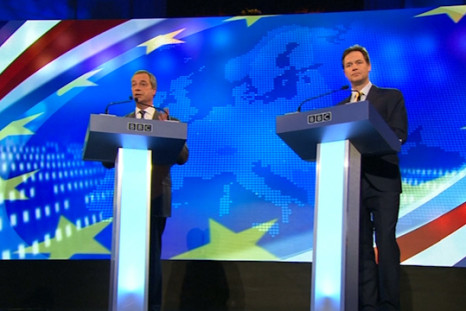Nick Clegg and Nigel Farage Clash over EU