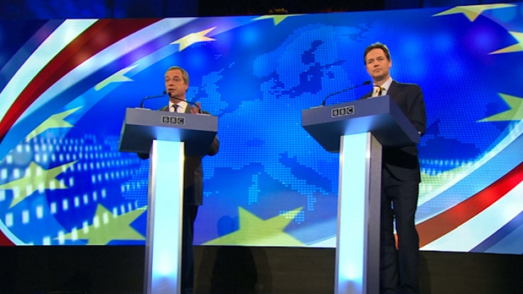 Nick Clegg and Nigel Farage Clash over EU