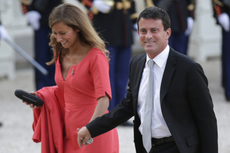 French PM Manuel Valls and his wife Anne Gravoin