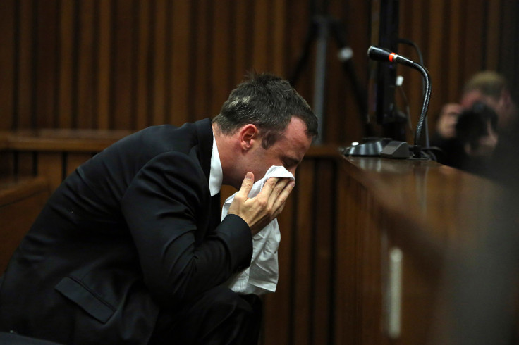 Oscar Pistorius crying