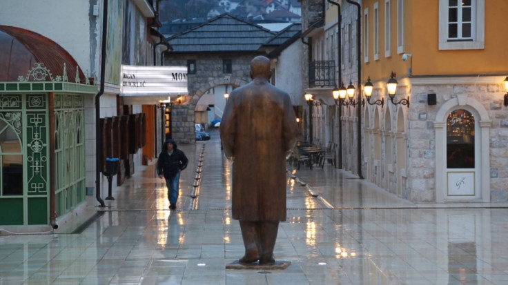 A view of Andricgrad's entrance from the main square