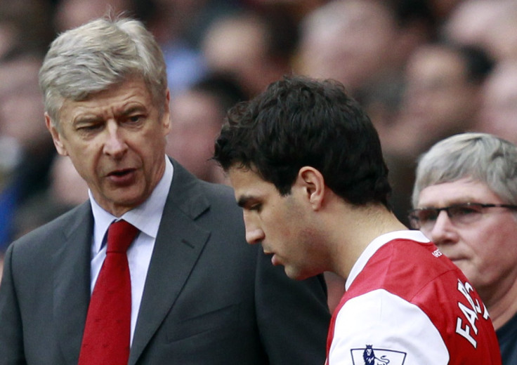 Cesc Fabregas and Arsene Wenger