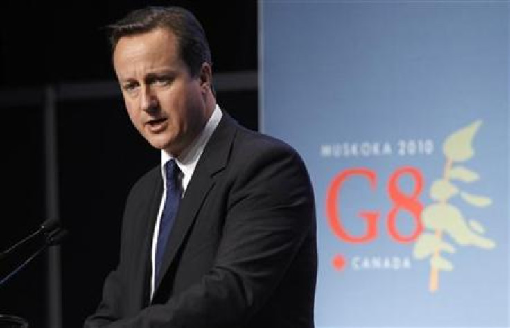 Prime Minister David Cameron gives his closing news conference at the G20 Summit in Toronto