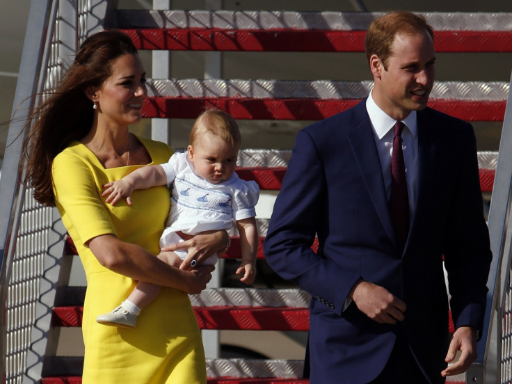 William, Kate and George Arrive in Australia