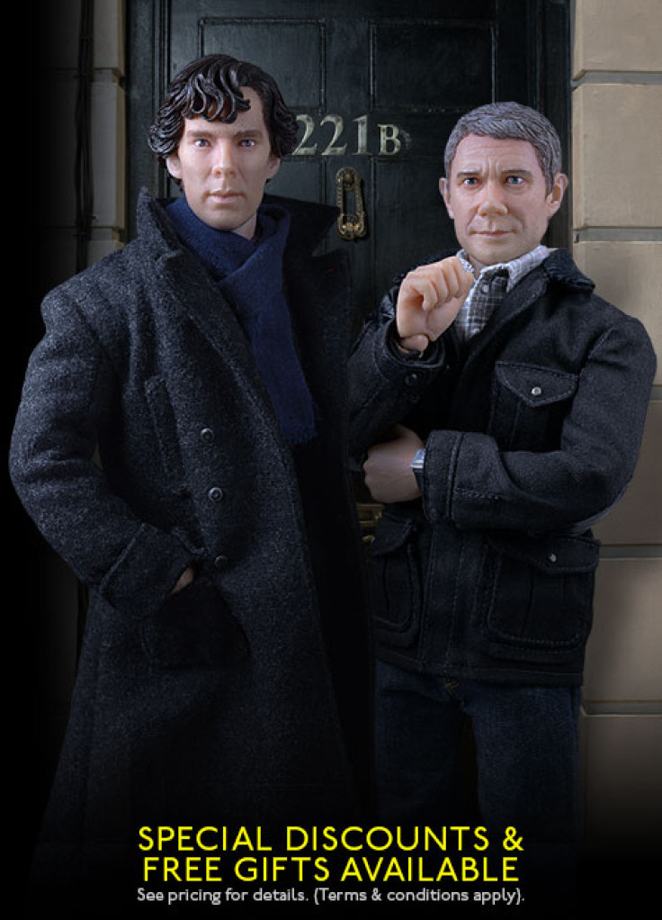 Benedict Cumberbatch and Martin Freeman as Sherlock and Dr Watson Dolls