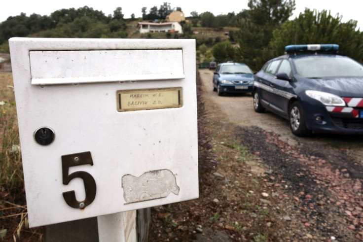 A car of French gendarmes is seen in front of the house of Jens Breivik, the father of Anders Behring Breivik in Cournanel