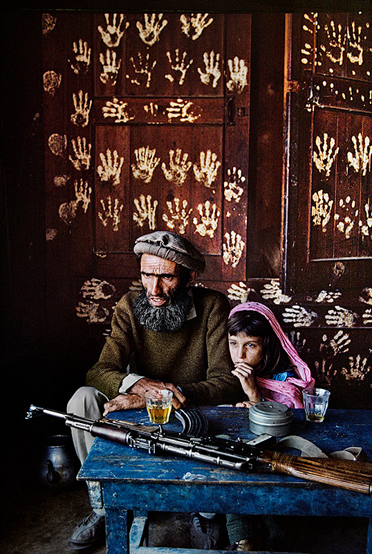 Father and daughter at home in Nuristan, 1992