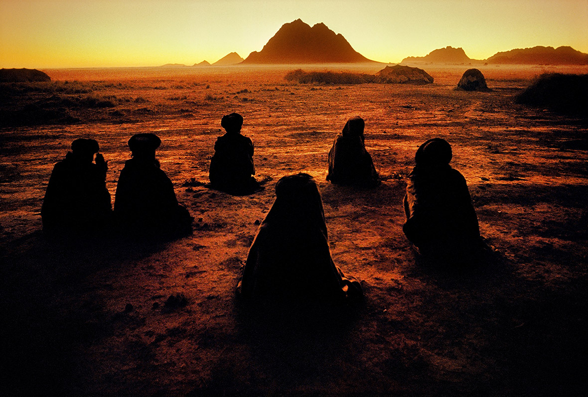 Kuchi nomads at prayer, 1992
