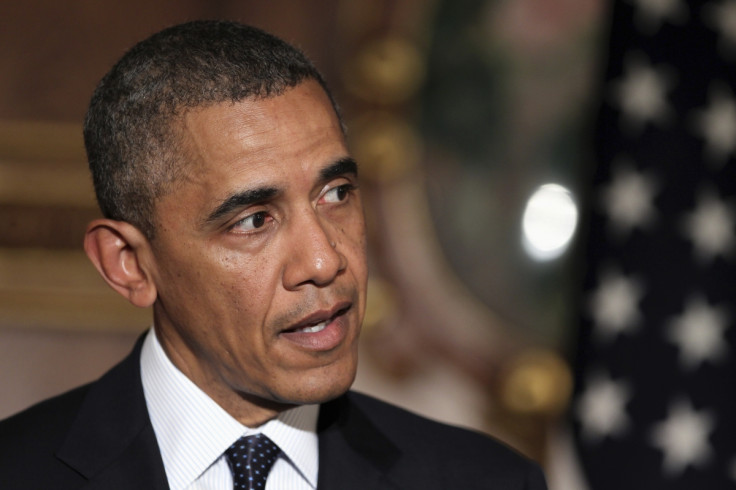 U.S. President Barack Obama addresses a news conference with Japanese Prime Minister Shinzo Abe in Tokyo