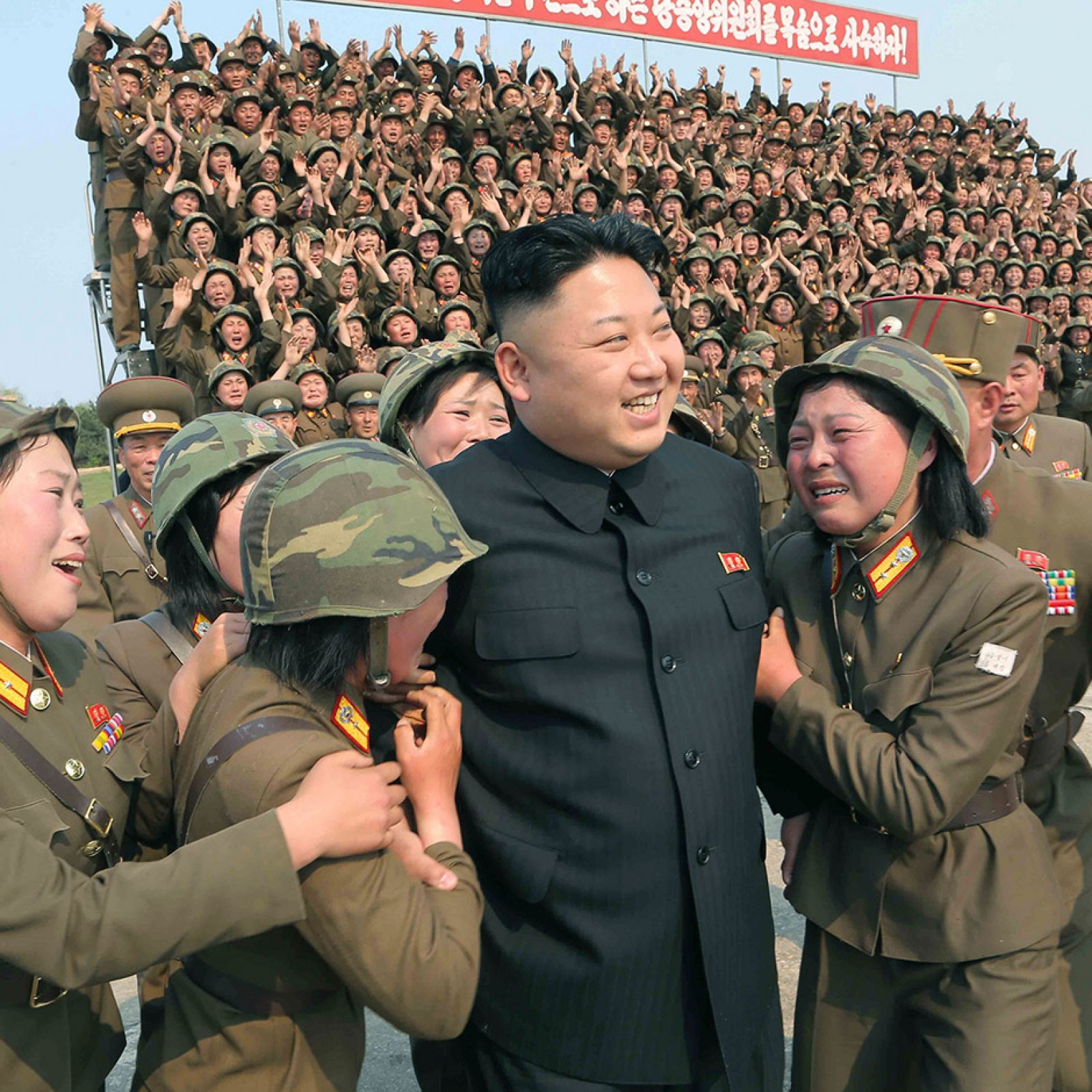 Photos of North Korea Leader Kim Jong-un Surrounded by Adoring Women | IBTimes UK