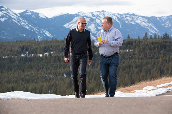 Satya Nadella and Stephen Elop - Microsoft Nokia deal