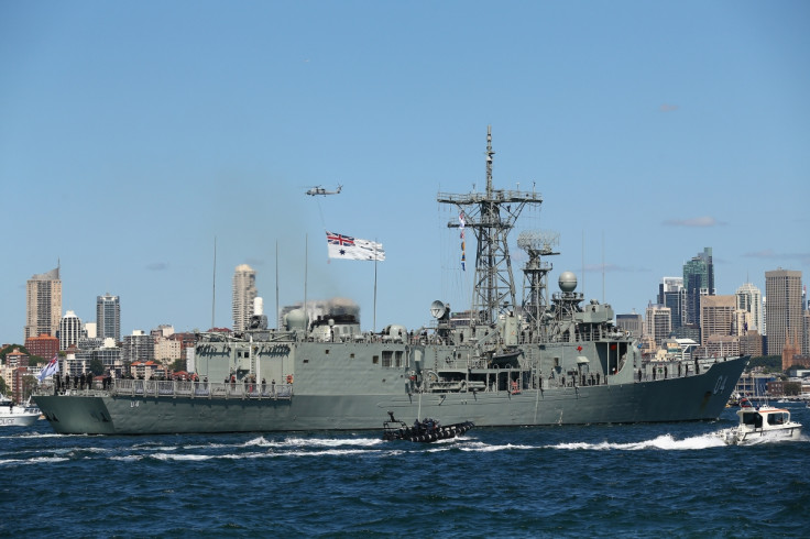 The HMAS Darwin in Sydney harbour.