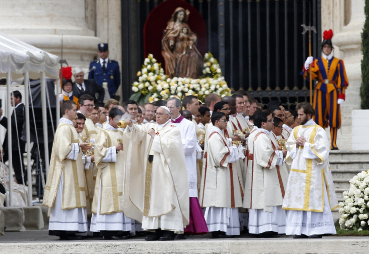 Francis I leads the Mass in the Vatican City this morning.