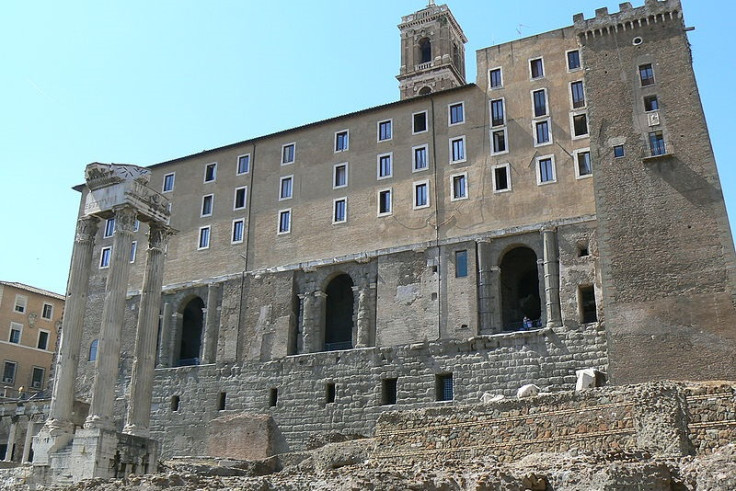 The Tabularium, a massive hall of records, still stands today
