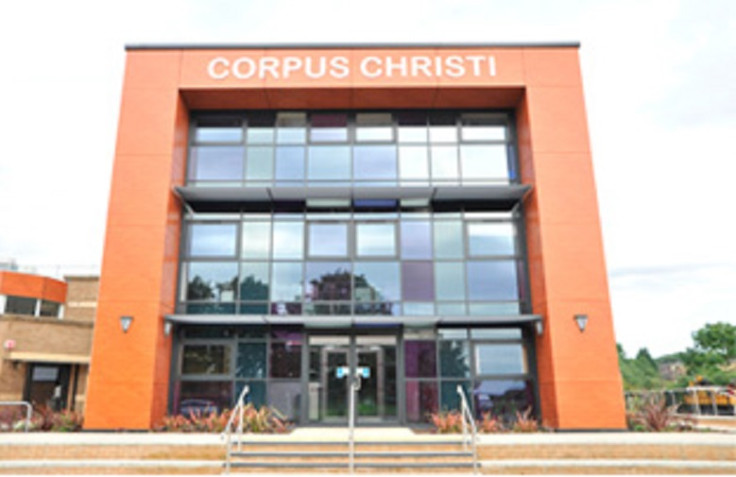 Corpus Christi Catholic College in Leeds where a female teacher was stabbed to death and a 15-year-old pupil arrested