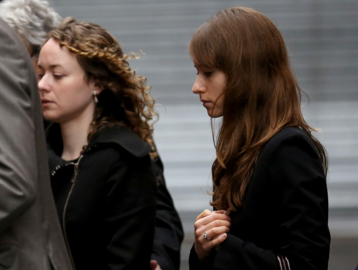 Kerry (left) and Emma Maguire paid tribute to their "shining star" mother as they attending court to see her accused killer in the dock