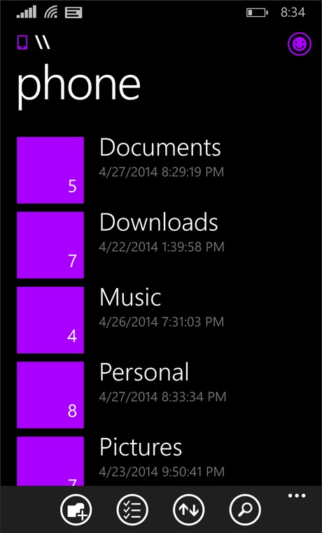 File Manager for Windows Phone 8.1