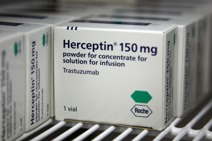 A packet of the breast cancer drug Herceptin.