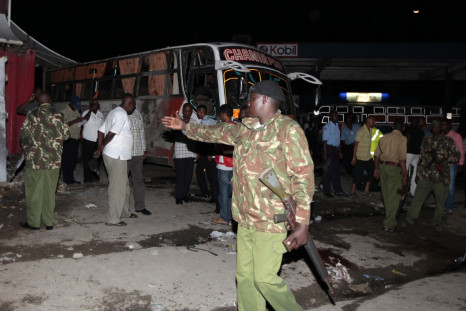 The aftermath of yesterday's grenade attack on a bus in Mombasa, Kenya.
